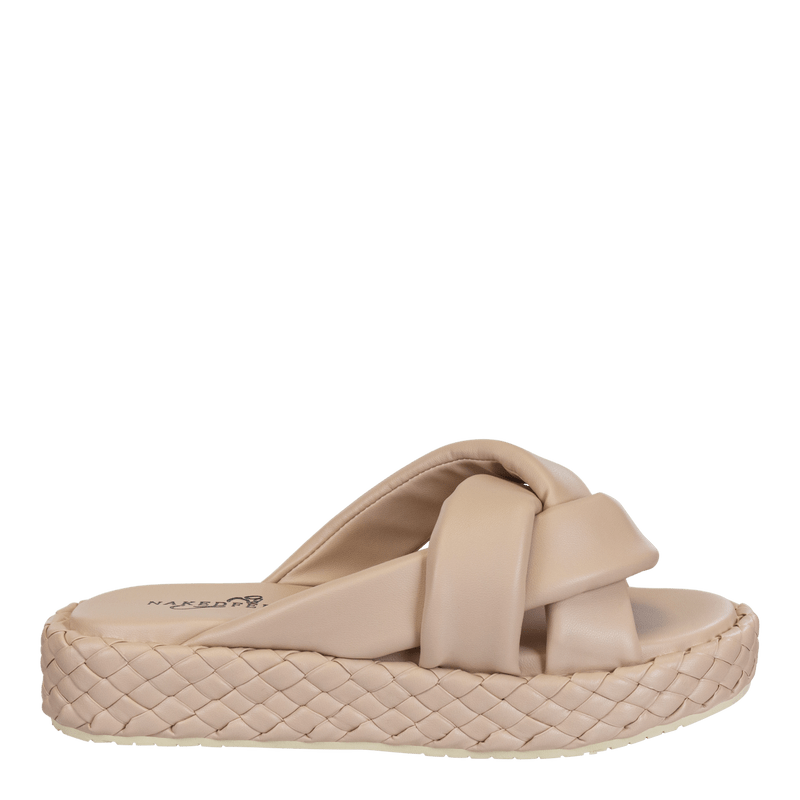 Naked Feet Naked Feet Cupro Platform Slide in Nude - Little Miss Muffin Children & Home