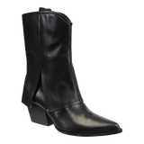 Naked Feet Curio Heeled Mid Shaft Boots in Black