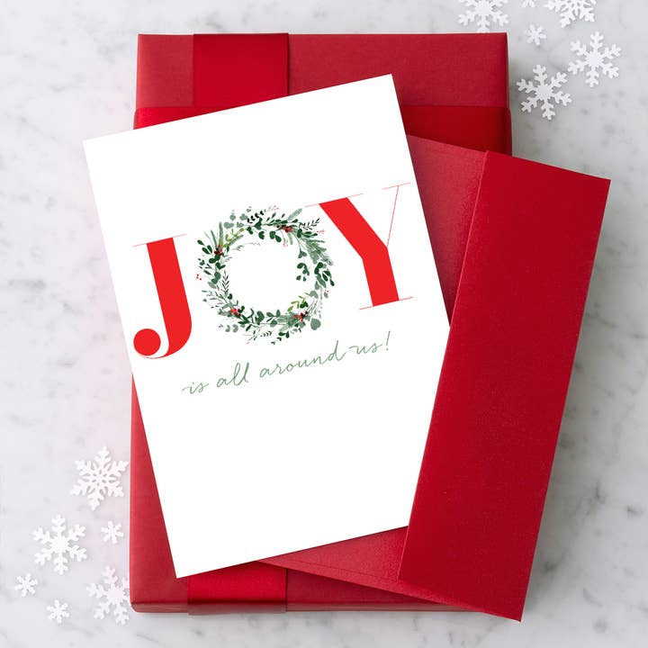 "JOY is All Around Us" Christmas Greeting Card