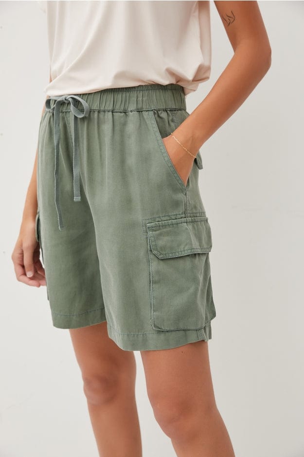 Be Cool Be Cool Tencel Drawstring Cargo Bermuda Shorts - Little Miss Muffin Children & Home