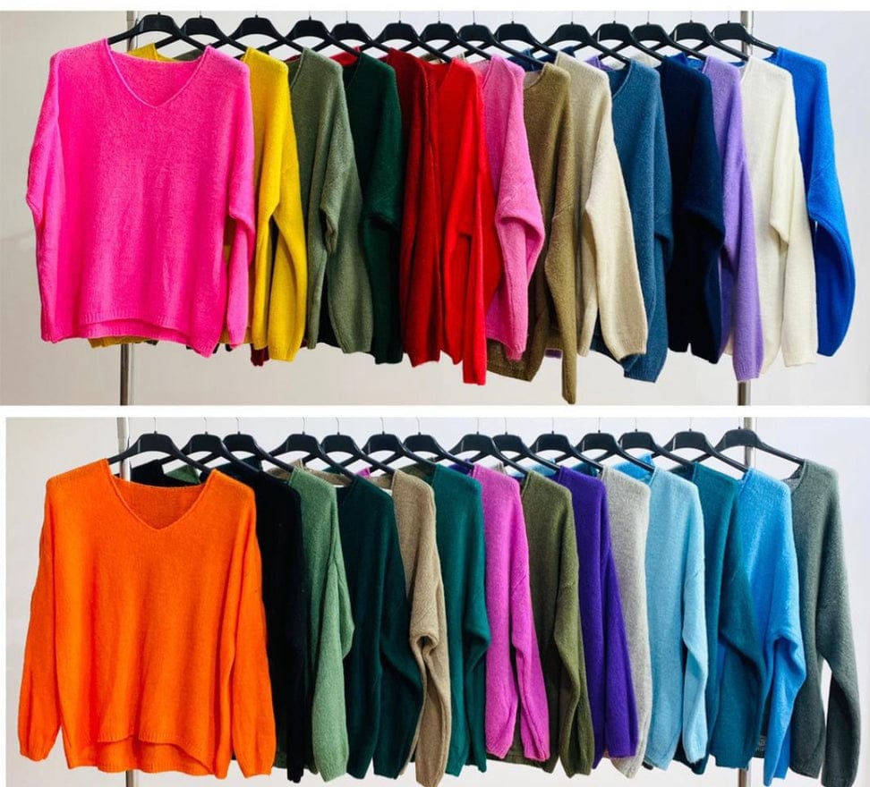 Loowie Loowie Soft & Comfy Italian Knit V-Neck Sweater in Mustard - Little Miss Muffin Children & Home