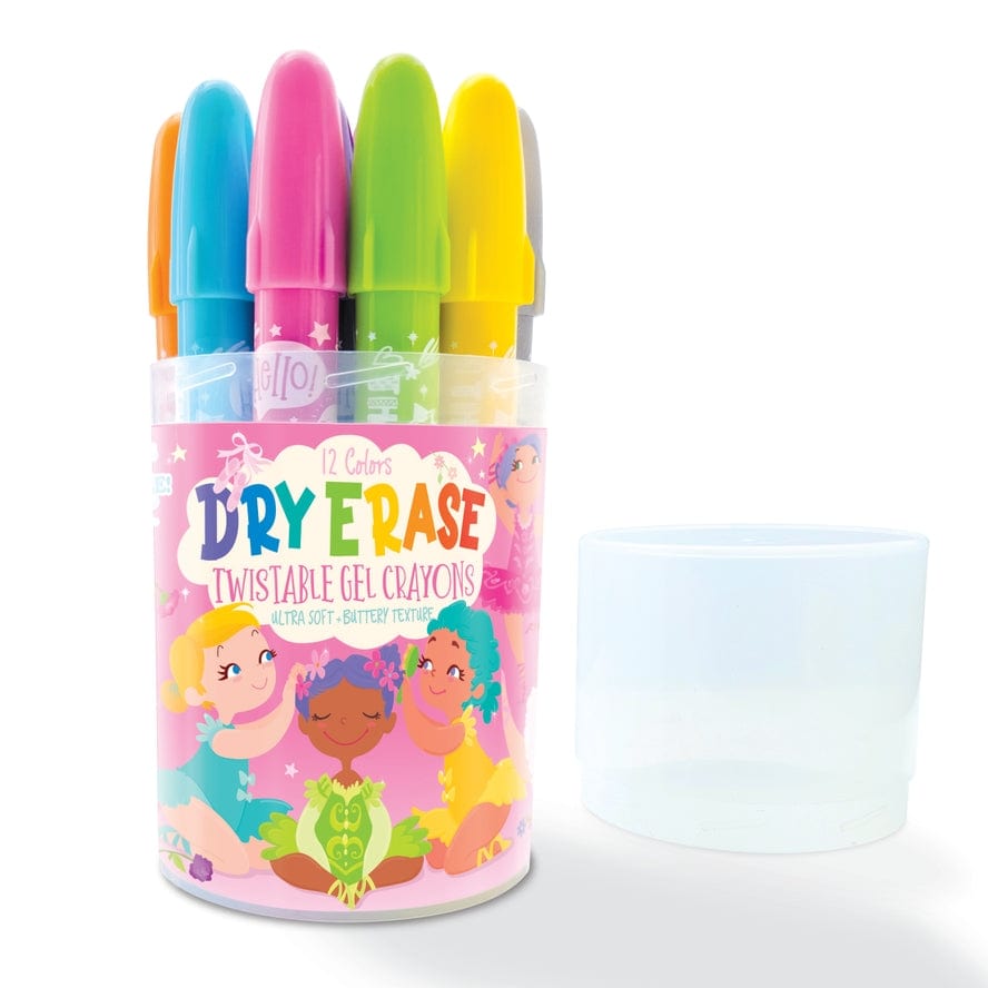 The Piggy Story The Piggy Story Dry Erase Twistable Gel Crayons, 12 Piece Set, 6 Container Styles - Little Miss Muffin Children & Home