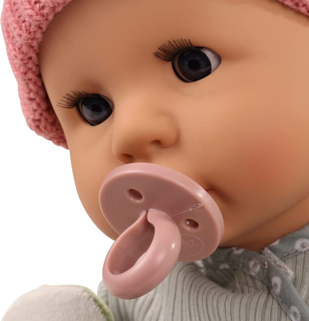 Gotz Gotz Cookie 19" Weighted Soft Baby Doll with Blue Sleeping Eyes, Grey Outfit - Little Miss Muffin Children & Home