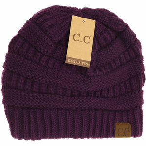 C.C Beanie Classic CC Beanie in Dark Purple