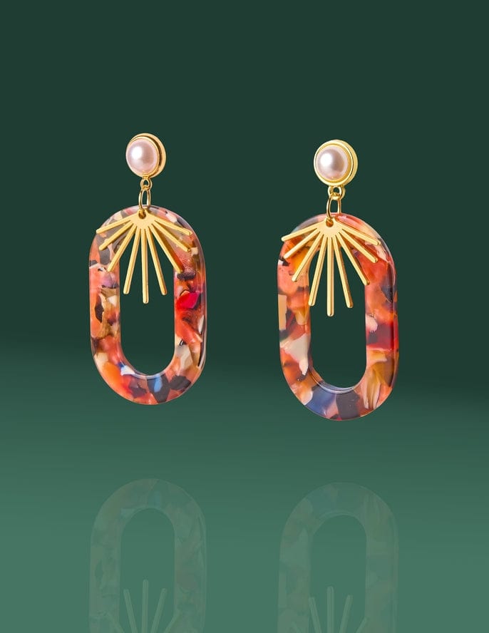 Tribe + Temple Tribe + Temple Falling in Love Resin Oval Hoop - Little Miss Muffin Children & Home