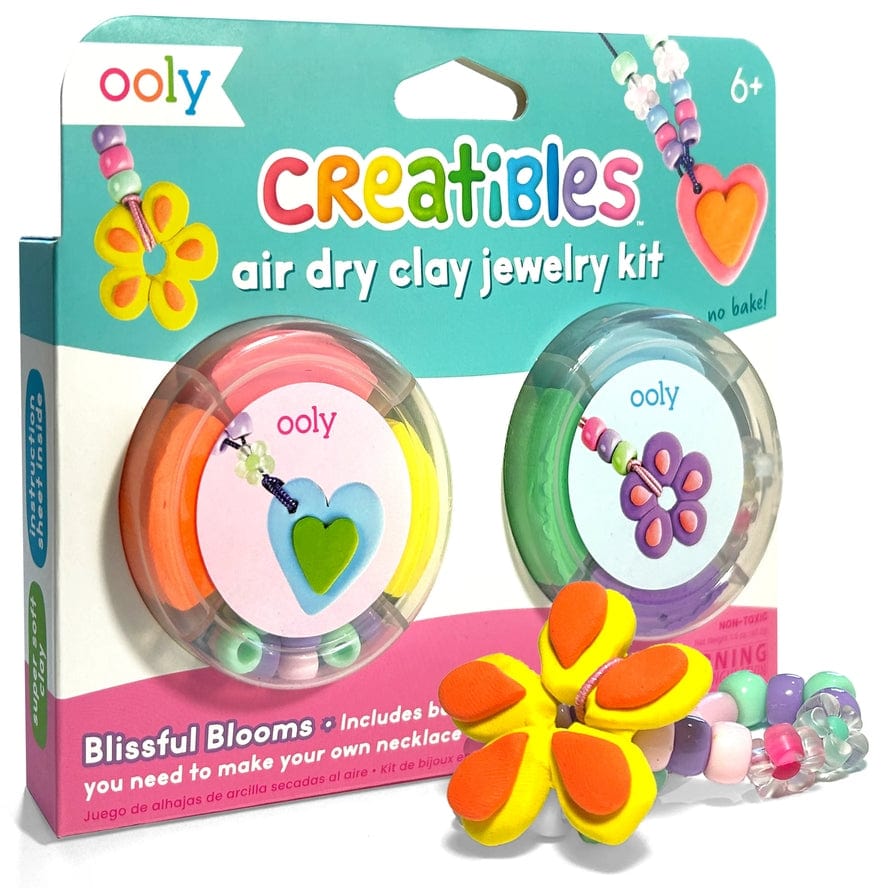 Ooly Ooly Creatibles Blissful Blooms Air Dry Clay Jewelry Kit, Set of 6 Colors - Little Miss Muffin Children & Home