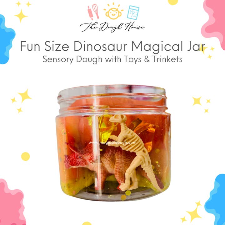 The Dough House The Dough House Dinosaur Fun Size Magical Jar - Little Miss Muffin Children & Home