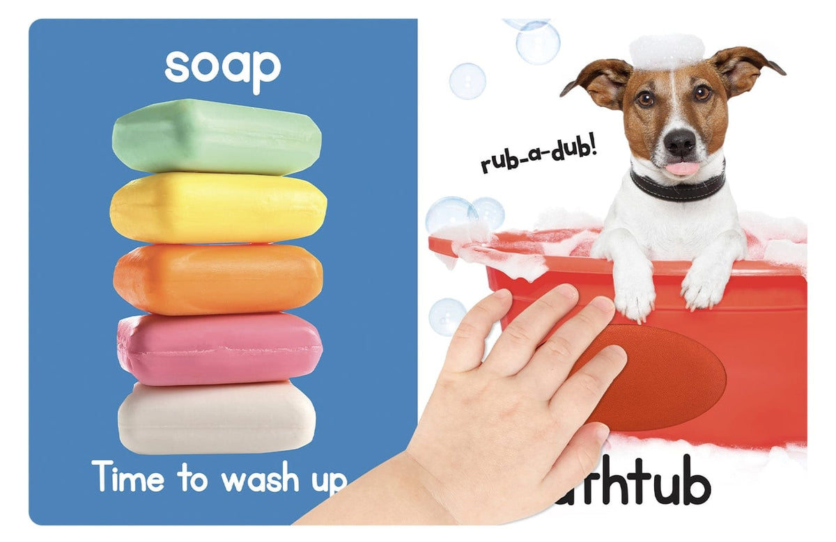 Little Hippo Books Splish! Splash! Bath Time -Touch and Feel Sensory Board Book - Little Miss Muffin Children & Home