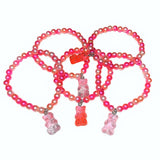 Stratus Sparkling Variegated Gummy Bear Charm Stretch Bracelet, Sold Individually