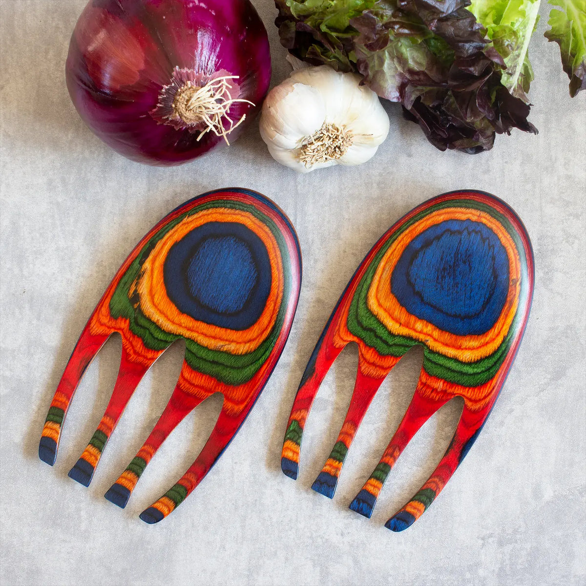 Baltique® Marrakesh Salad Hands, Salad Serving Utensils