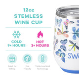 Swig Life Butterfly Bliss Stemless Wine Cup (12oz)