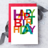 Design with Heart Happy Birthday Greeting Card