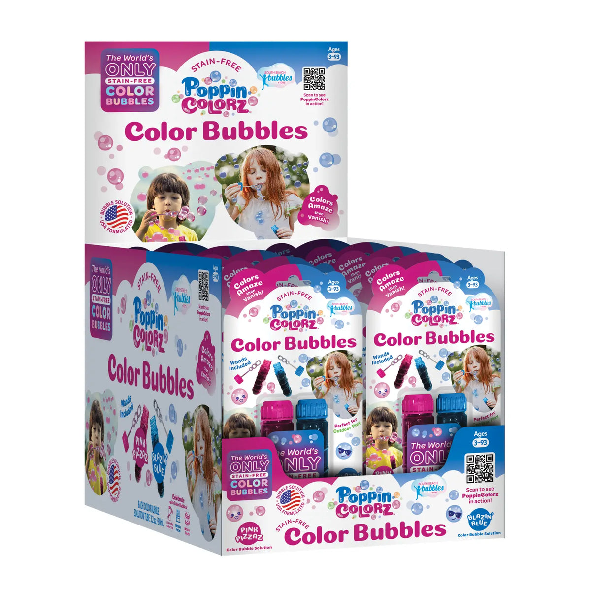 PoppinColorz 2-Pack Pink & Blue Tubes
