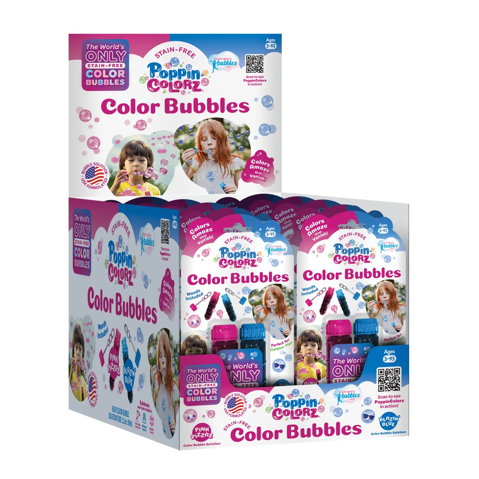 PoppinColorz 2-Pack Pink & Blue Tubes