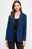 Ellison Slim Denim Blazer Blue