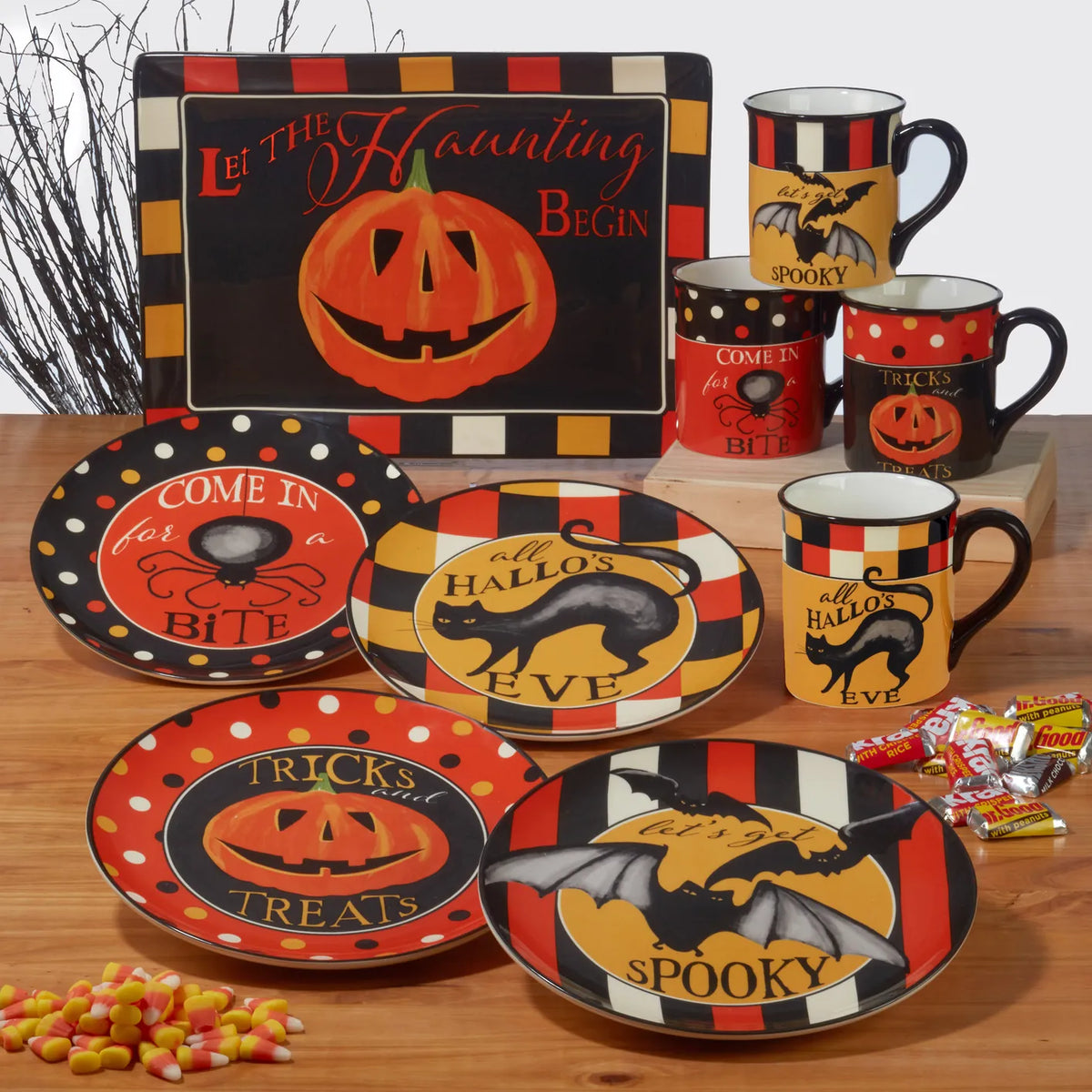Spooky Halloween 8.5" Dessert Plate, 4 Available Styles