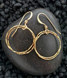 Sosie Designs Gold Diamond Cut Circle Earrings