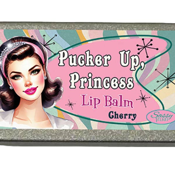 Sassy Talkin Pucker Up Princess Cherry Lip Balm Tin