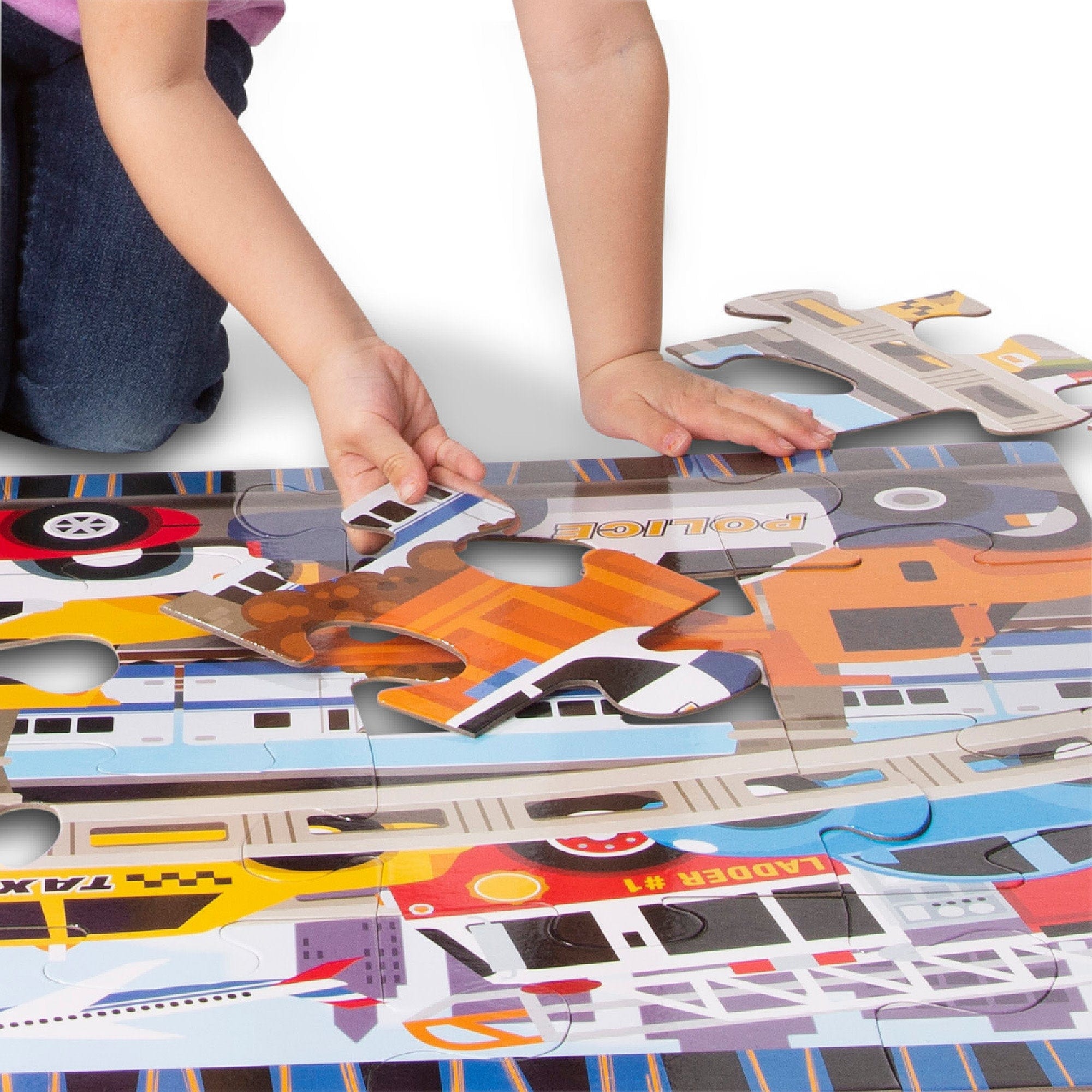 Melissa & Doug Traffic Jam Floor Puzzle, 24 Pieces - Little Miss Muffin Children & Home