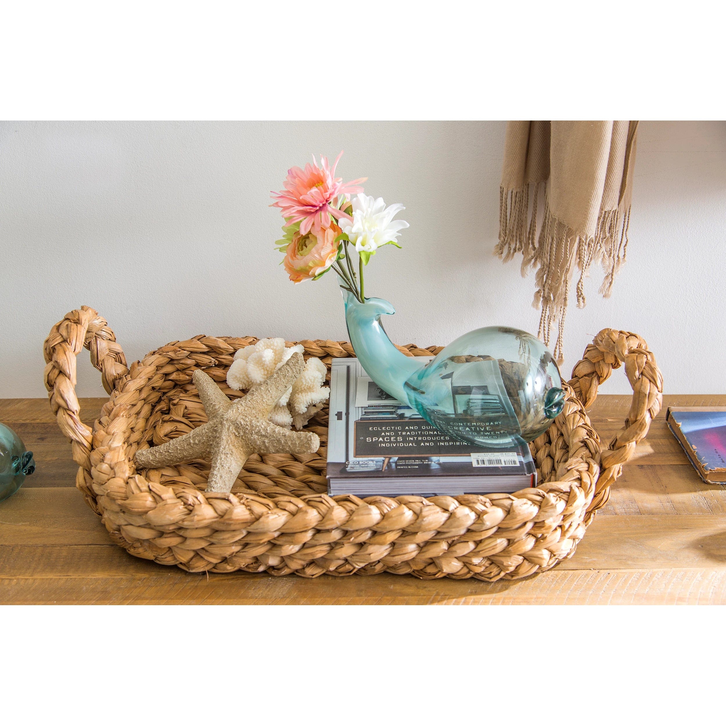 Creative Co-Op Creative Co-op Bankuan Braided Tray with Handles - Little Miss Muffin Children & Home