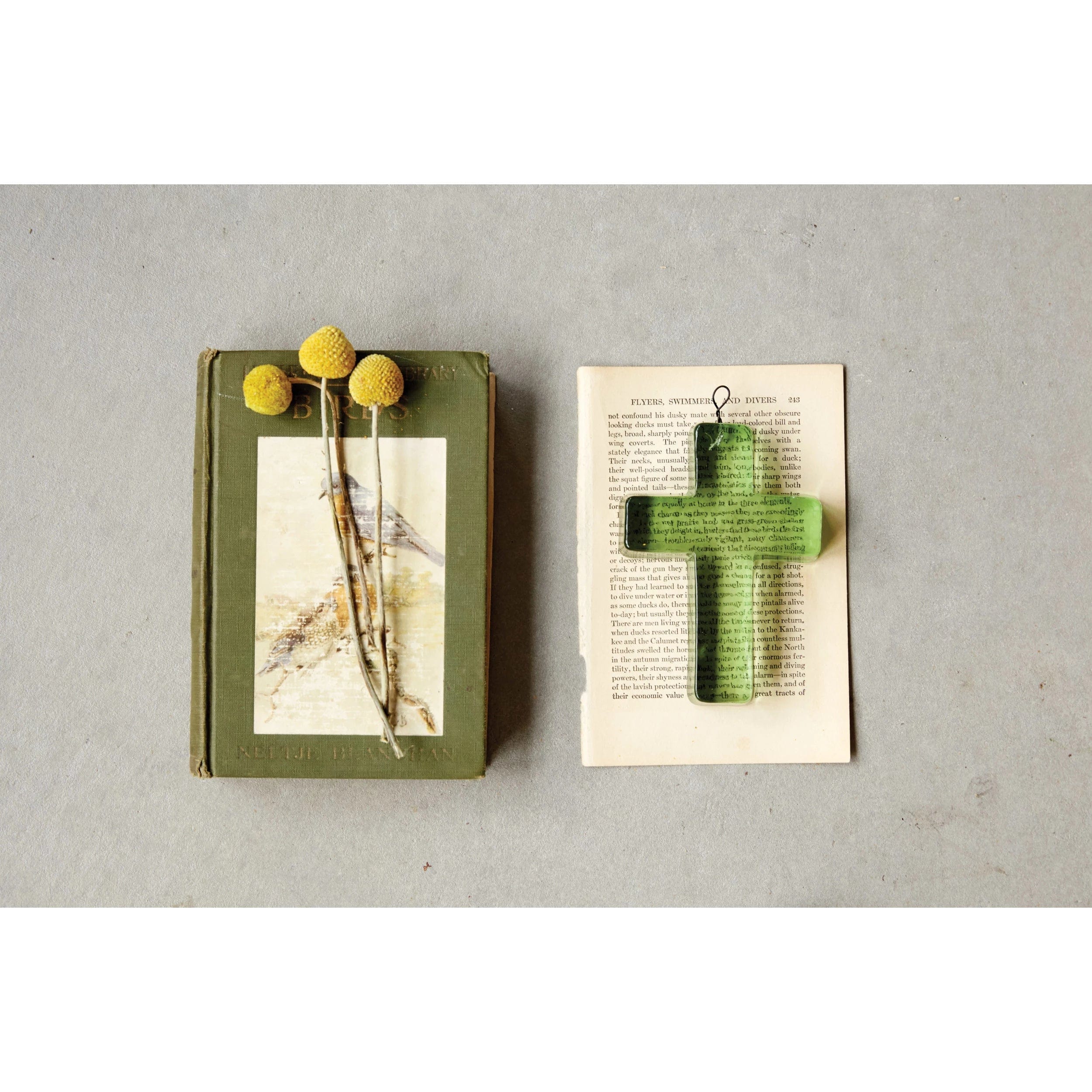 Creative Co-Op Creative Co-op Recycled Glass Hanging Cross - Little Miss Muffin Children & Home