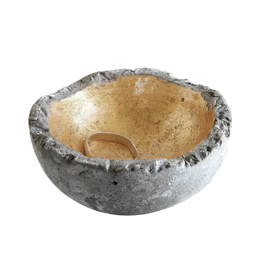 Creative Co-Op Creative Co-op Cement with Gold Finish Ring Dish - Little Miss Muffin Children & Home