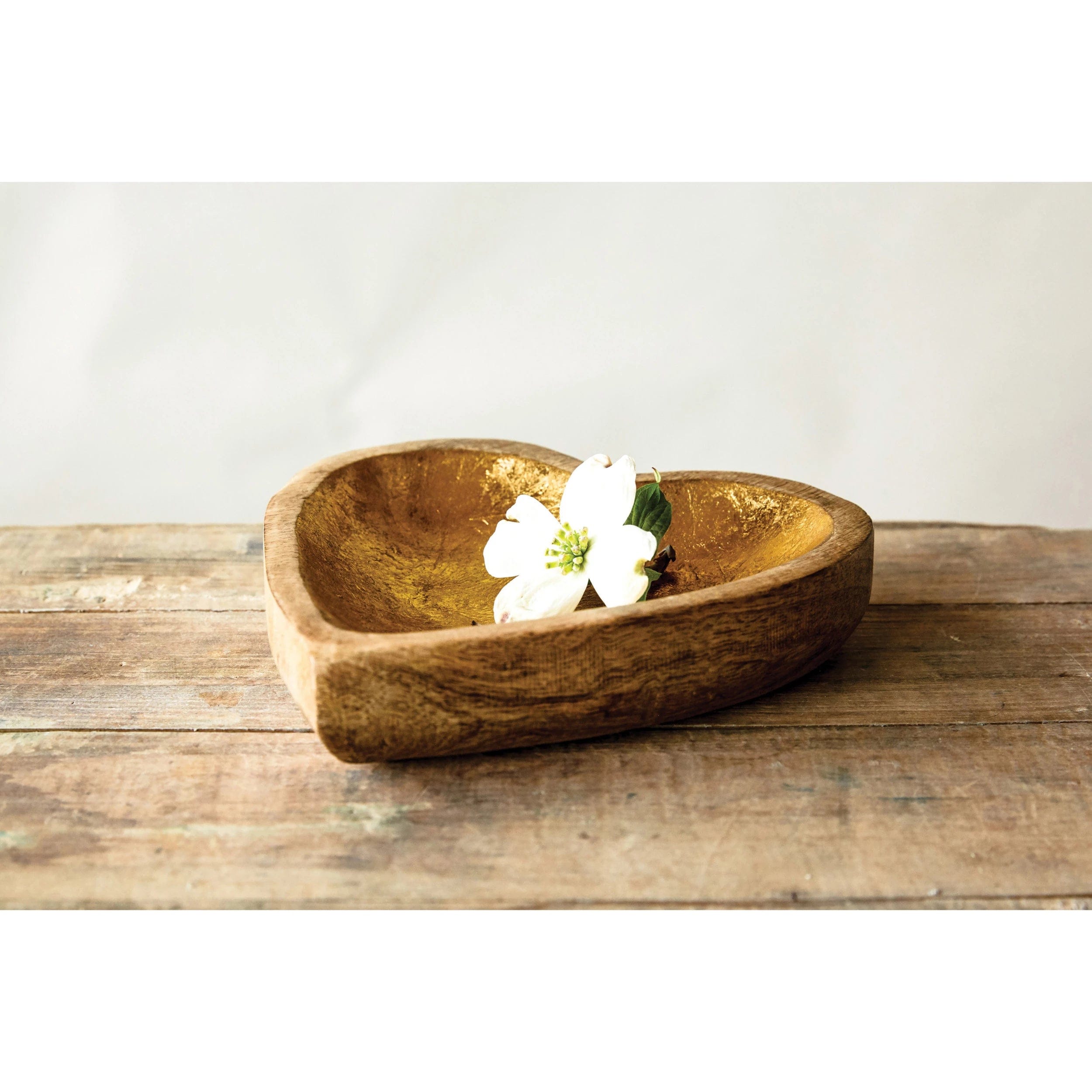 Creative Co-Op Creative Co-op Decorative Mango Wood Heart Bowl - Little Miss Muffin Children & Home