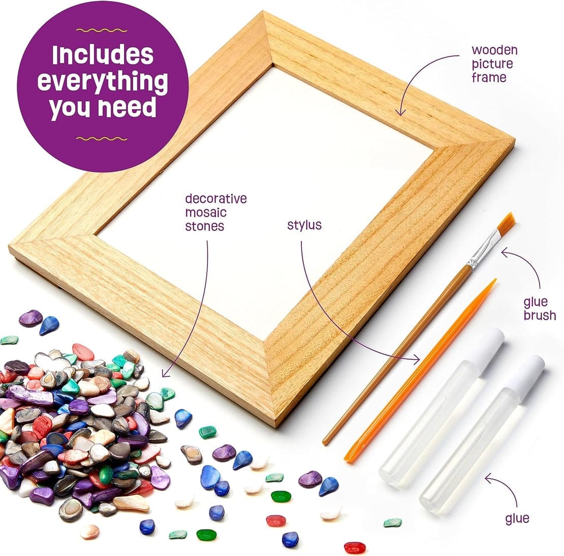 Dan&Darci DIY Mosaic Picture Frame Kit for Kids - Little Miss Muffin Children & Home