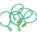 Stratus Sparkling Variegated Gummy Bear Charm Stretch Bracelet, Sold Individually