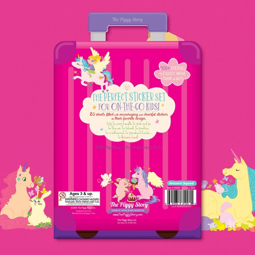 The Piggy Story The Piggy Story 500+ Stickers On-The-Go Unicorn Squad - Little Miss Muffin Children & Home