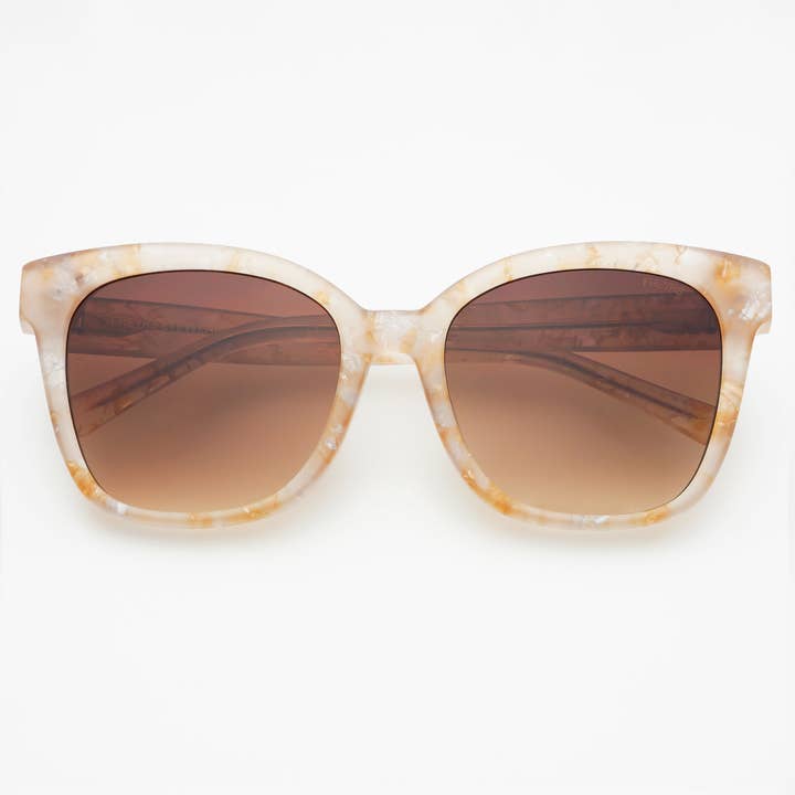 Amber Acetate Womens Cat Eye Sunglasses
