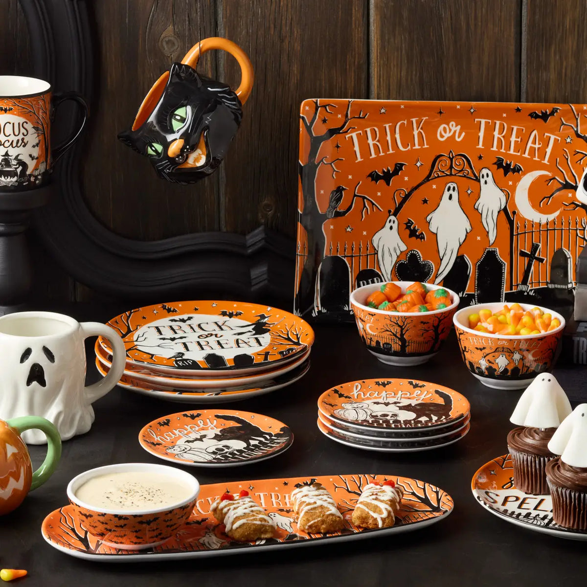 Halloween Hocus Pocus Melamine Tray with Dipbowl