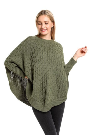 Pretty Persuasions Pretty Persuasions Cozy Sweater Poncho - Little Miss Muffin Children & Home