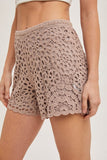 Bluivy Crochet Shorts, Mushroom