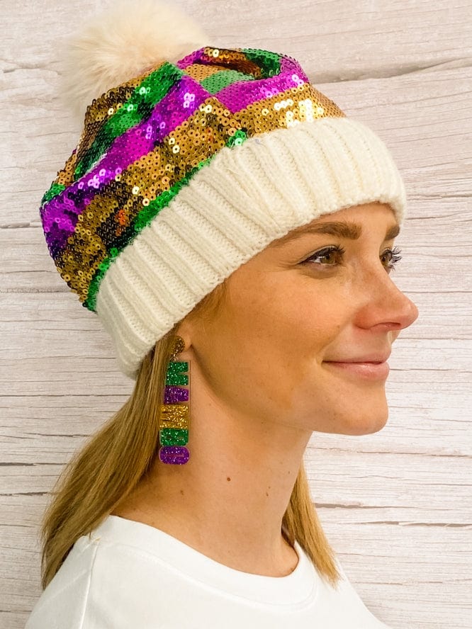 Mardi Gras Creations Mardi Gras Creations Acrylic KREWE MAMBO Earrings - Little Miss Muffin Children & Home