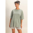 Double Zero Oversized Short Sleeve T-Shirt in Sage Green - Little Miss Muffin Children & Home