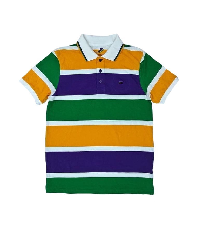 Mardi Gras Creations Mardi Gras Creations Thick Stripe Rugby Adult Short Sleeve - Little Miss Muffin Children & Home