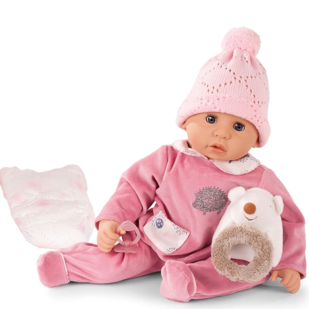 Gotz Cookie Hedgehog 19" Soft Baby Doll with Blue Sleeping Eyes