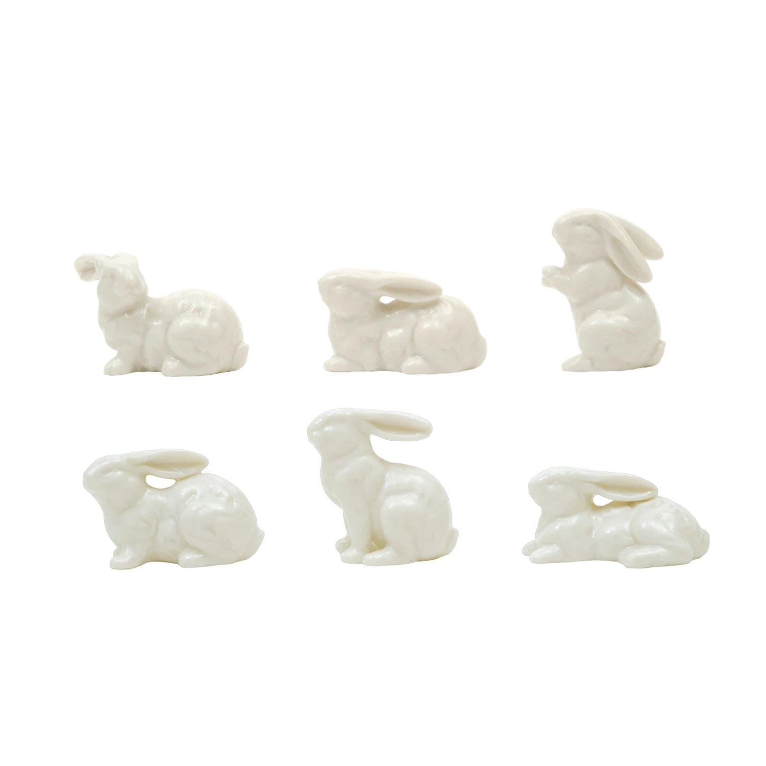 Creative Co-Op Creative Co-op Boxed Set of 6 Ceramic Bunnies - Little Miss Muffin Children & Home