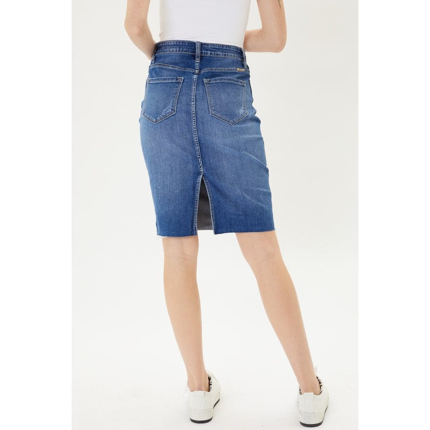 Kancan Kancan Button Fly Midi Denim Skirt - Little Miss Muffin Children & Home