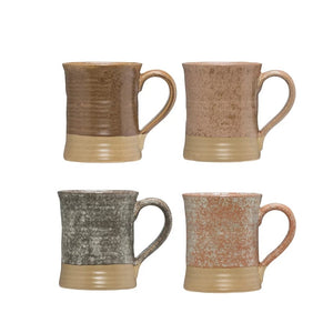 Creative Co-op Glazed Stoneware Mug, Available in 4 Colors