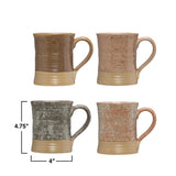 Creative Co-op Glazed Stoneware Mug, Available in 4 Colors