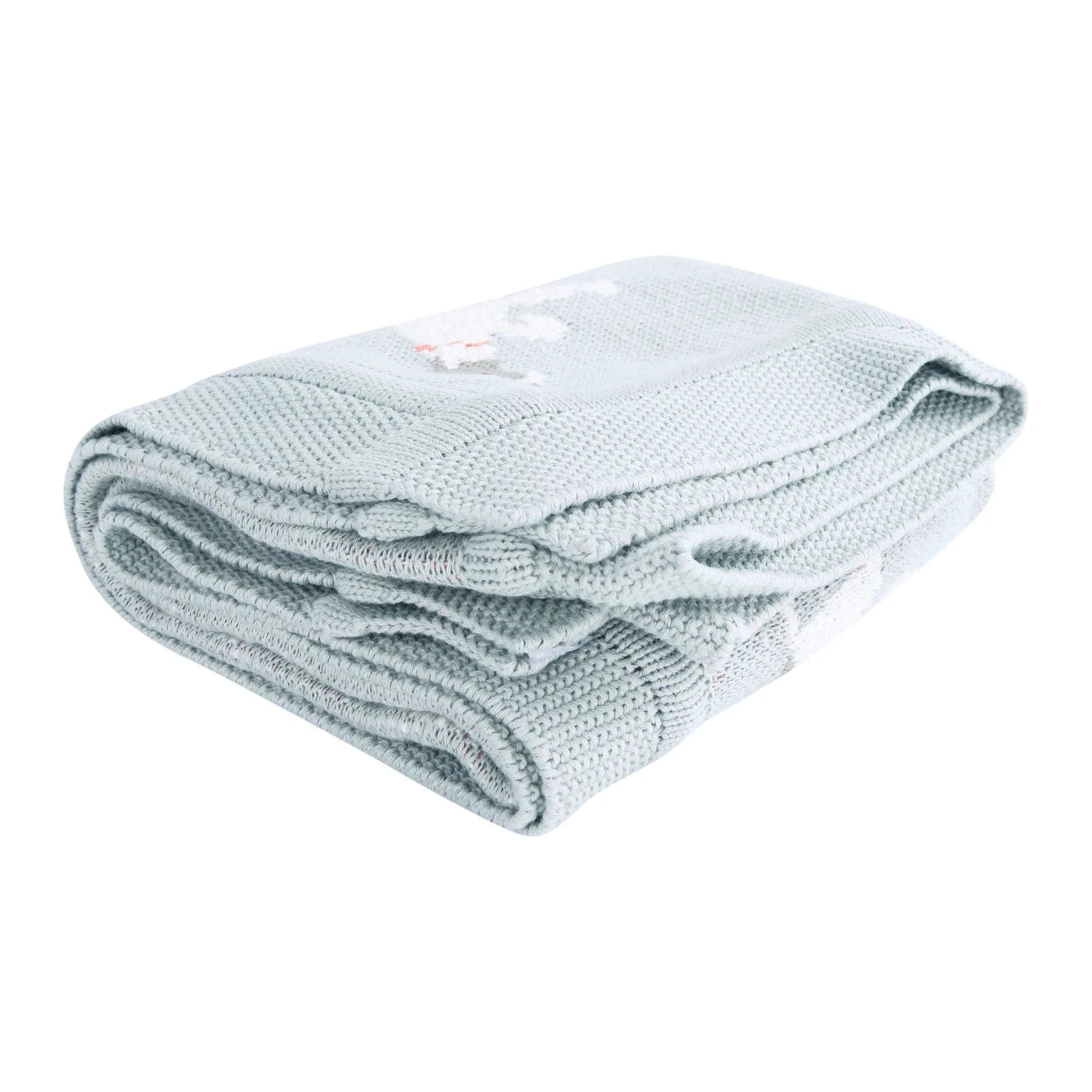 Creative Co-op Cotton Knit Baby Blanket with Pointer Dog - Little Miss Muffin Children & Home