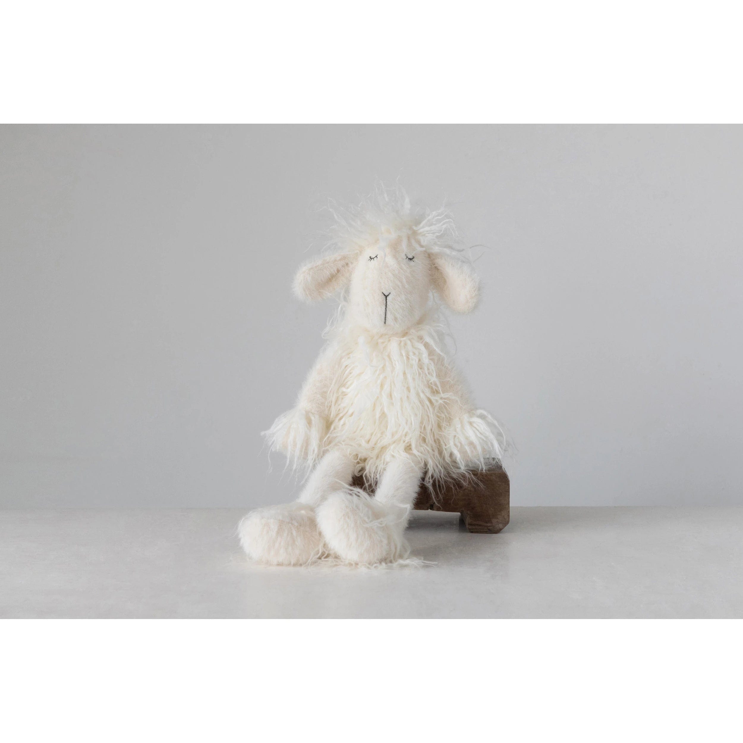 Creative Co-Op Creative Co-op Plush Lamb - Little Miss Muffin Children & Home