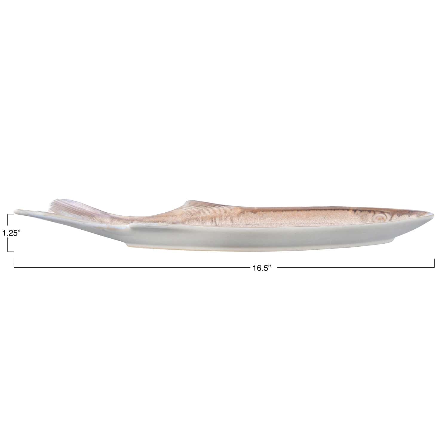 Creative Co-Op Creative Co-op Stoneware Fish Shaped Dish with Glaze - Little Miss Muffin Children & Home