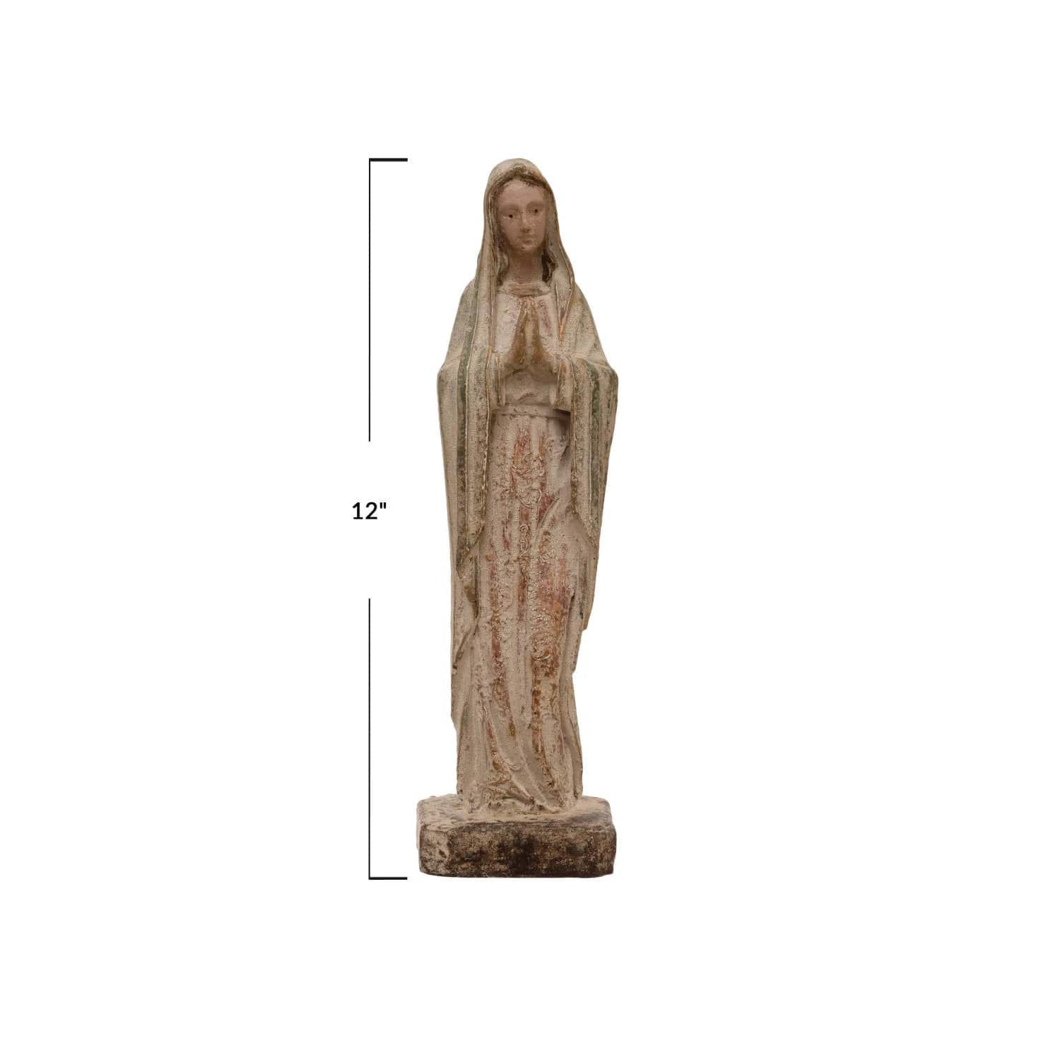 Creative Co-op Creative Co-op 12" Magnesia Vintage Reproduction Virgin Mary Statue - Little Miss Muffin Children & Home