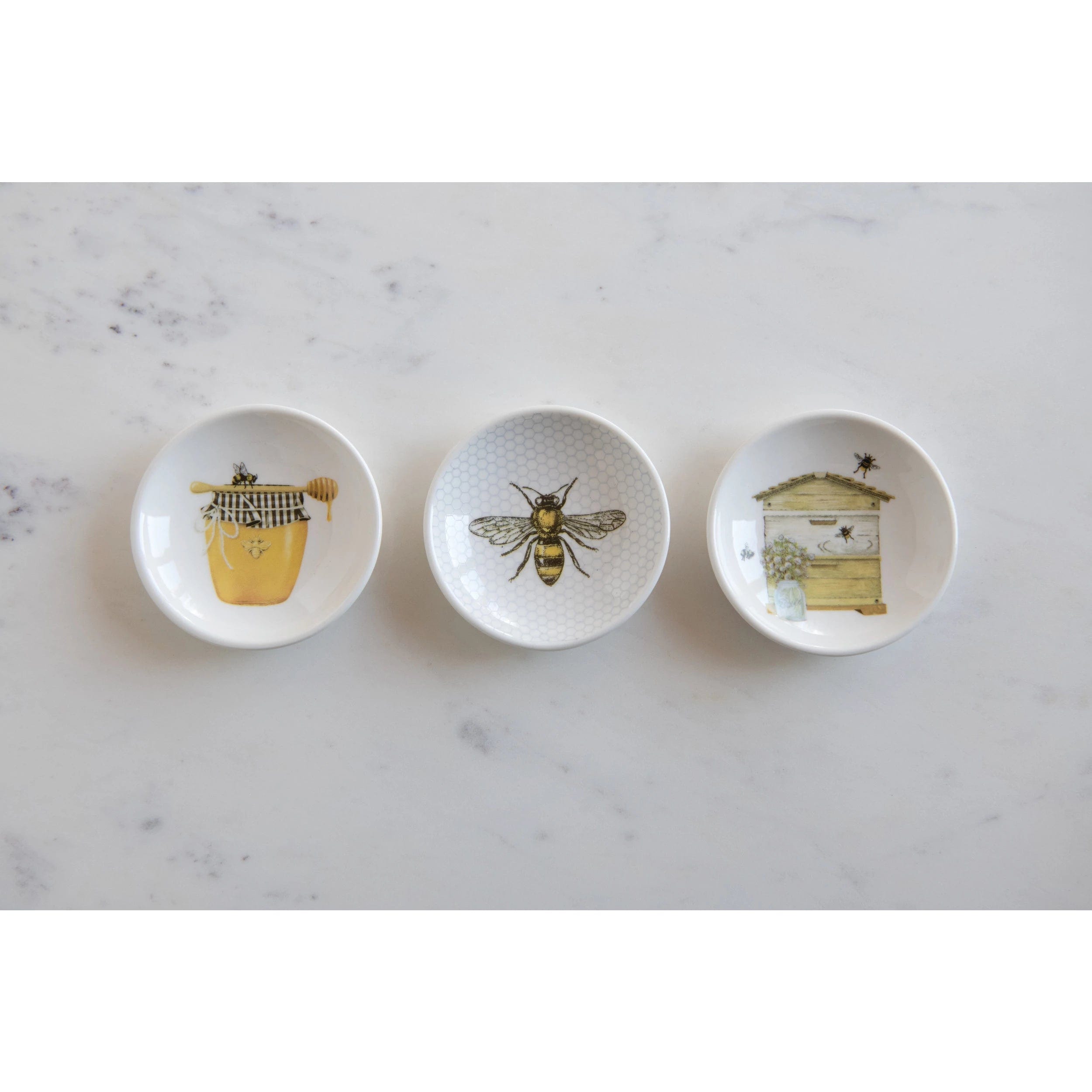 Creative Co-Op Creative Co-op 3" Round Honey Bee Dishes - Little Miss Muffin Children & Home