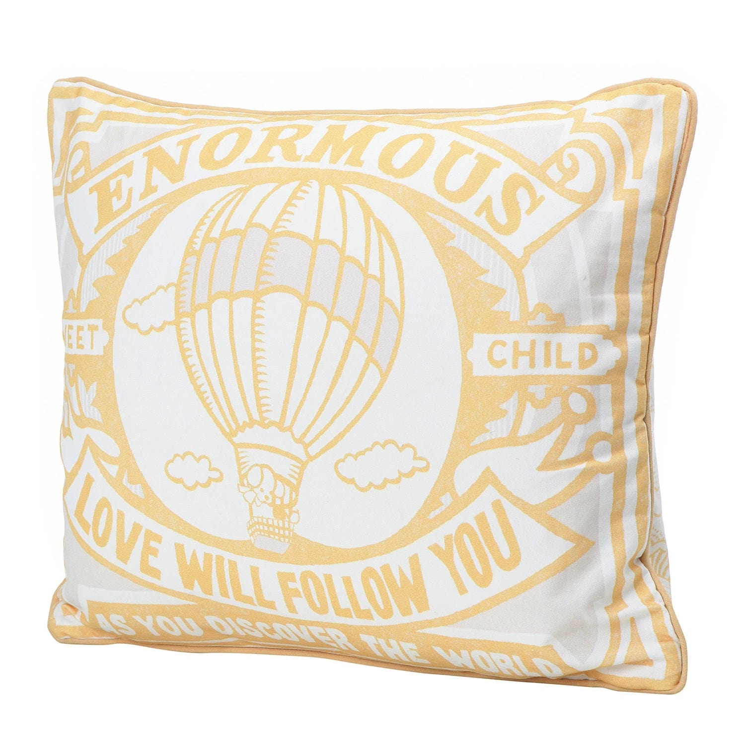 Creative Co-Op Creative Co-op Love Will Follow You Cotton Lumbar Pillow - Little Miss Muffin Children & Home