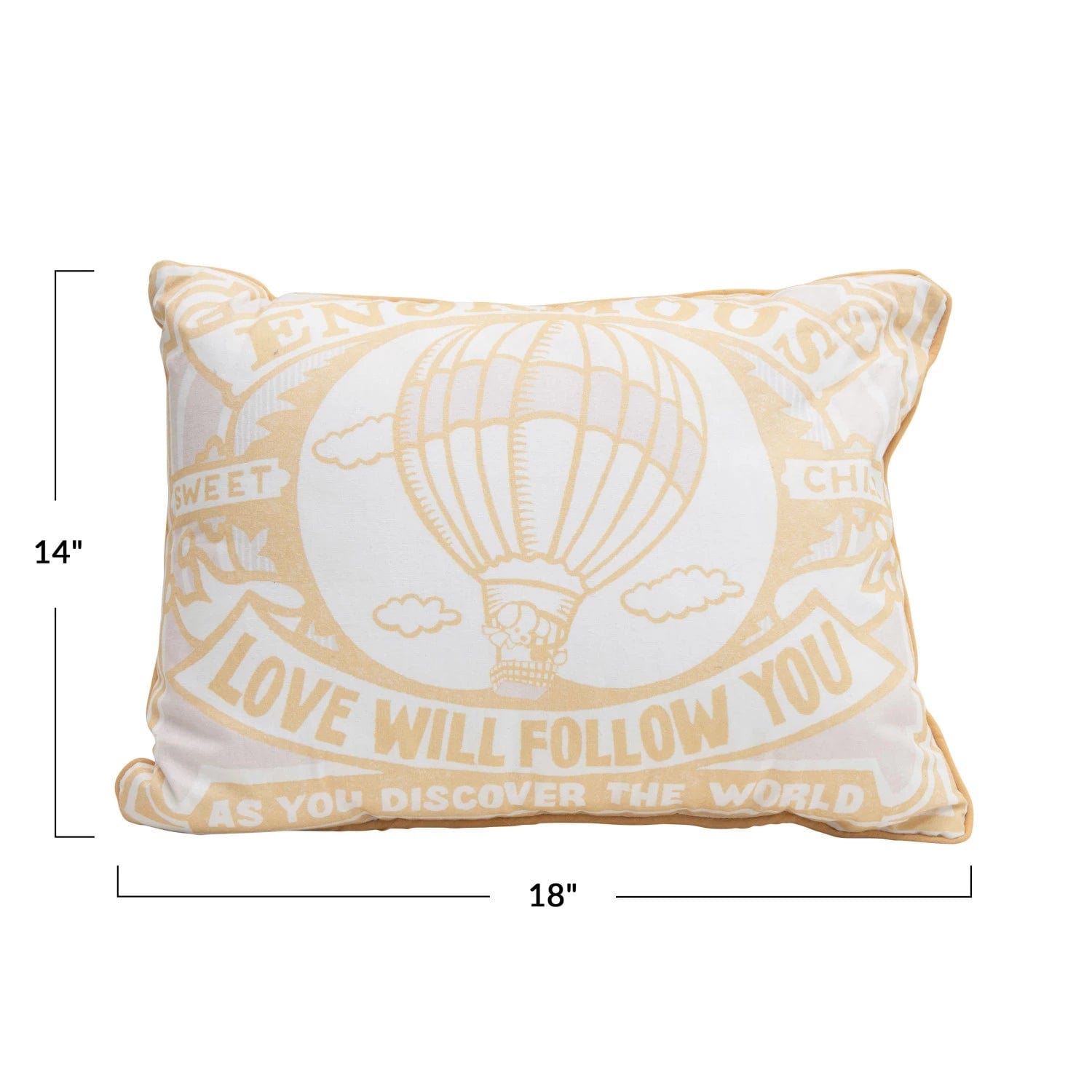 Creative Co-Op Creative Co-op Love Will Follow You Cotton Lumbar Pillow - Little Miss Muffin Children & Home