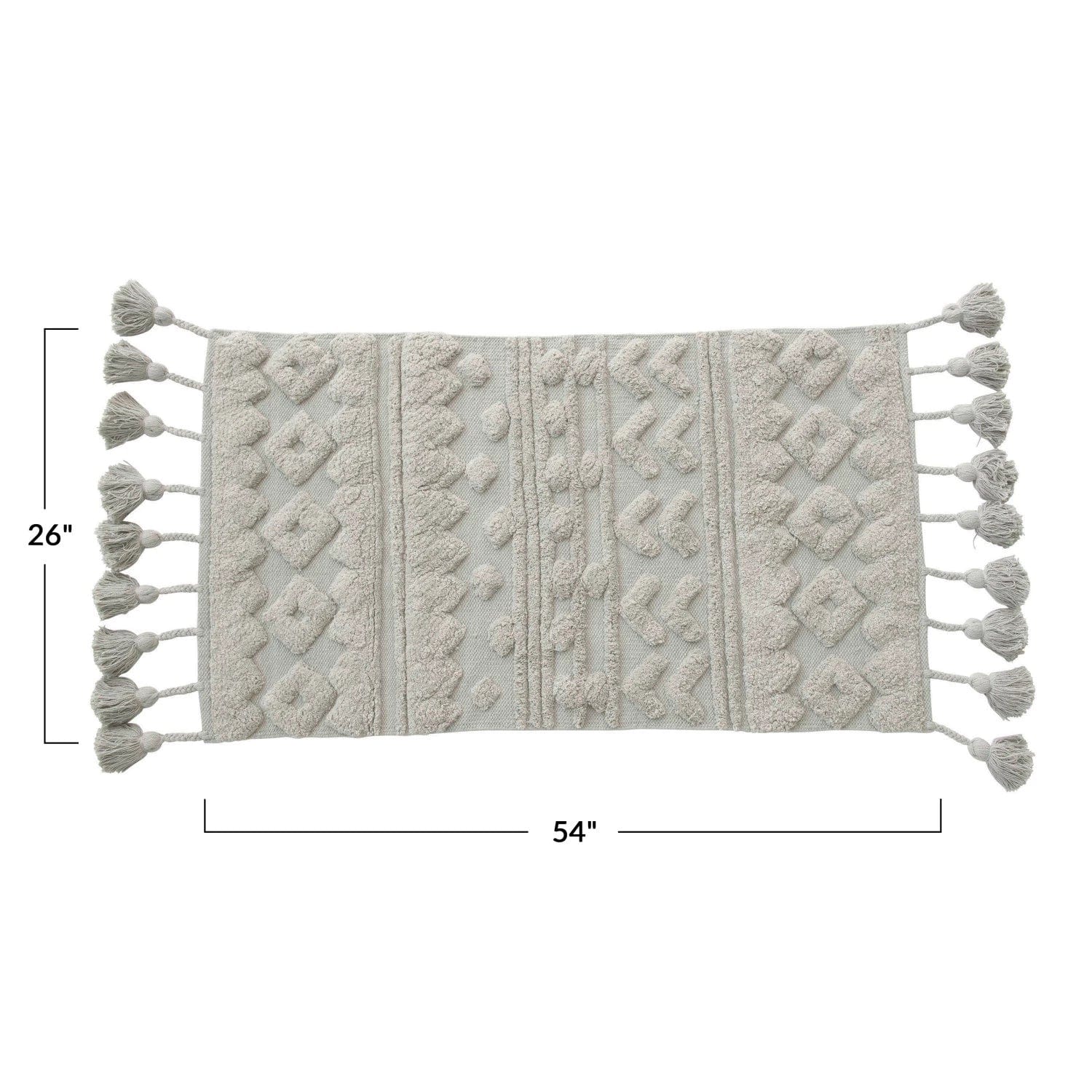 Creative Co-Op Creative Co-op Tufted Cotton Rug with Tassels - Little Miss Muffin Children & Home